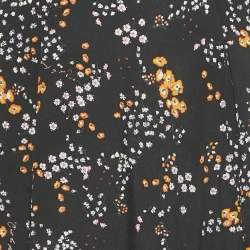 Pre Owned Zadig & Voltaire Black Flowers Print Crepe Judith Spark Midi Skirt S