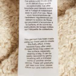 Pre Owned Zadig & Voltaire Cream Boucle Open Front Daphnee Cardigan L