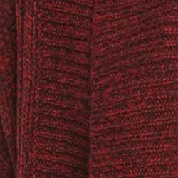 Pre Owned Zadig & Voltaire Burgundy Rib Knit Shawl Collar Mystic Cardigan XS/S