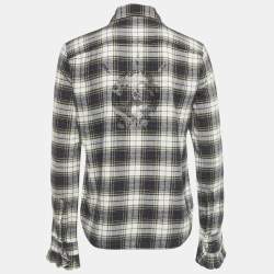 Pre Owned Zadig & Voltaire Green Checks Cotton Trissy Carreaux Shirt XS