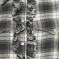 Pre Owned Zadig & Voltaire Green Checks Cotton Trissy Carreaux Shirt XS