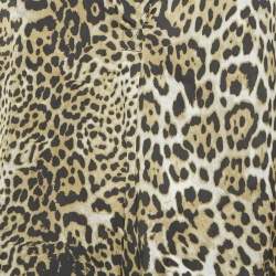 Pre Owned Zadig & Voltaire Brown Tink Leopard Print Satin Blouse M