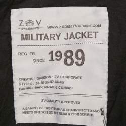 Pre Owned Zadig & Voltaire Black Cotton Kerry Military Jacket XS