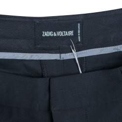 Zadig and Voltaire Black Knit Contrast Side Panel Detail Posh Pants M