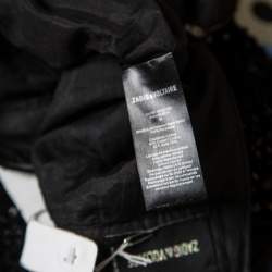 Pre Owned Zadig and Voltaire Black Sequined Jasmi Mini Skirt M