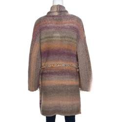 Zadig and Voltaire Multicolor Chunky Knit Belted Mia Cardigan XS/S