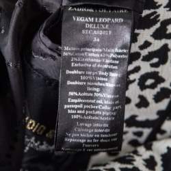 Pre Owned Zadig and Voltaire Deluxe Monochrome Jacquard Vegam Leo Blazer S