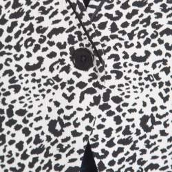 Pre Owned Zadig and Voltaire Deluxe Monochrome Jacquard Vegam Leo Blazer S