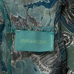 Zadig and Voltaire Green Printed Knit Sleeveless Root Dress S