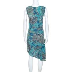 Zadig and Voltaire Green Printed Knit Sleeveless Root Dress S