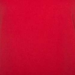 Pre Owned Zadig & Voltaire Deluxe Red Crepe Open Back Raff Shift Dress M