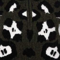 Zadig & Voltaire Green Leopard Pattern Wool Taliah Sweater XS/S