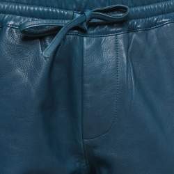 Zadig and Voltaire Blue Lambskin Leather Trousers M