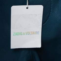 Zadig and Voltaire Blue Lambskin Leather Trousers M