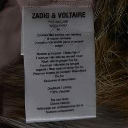 Zadig & Voltaire Multicolor Fur Sleeveless Cropped Jacket M