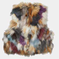 Zadig & Voltaire Multicolor Fur Sleeveless Cropped Jacket M