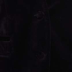 Pre Owned Zadig and Voltaire Dark Purple Velvet Single-Breasted Blazer S