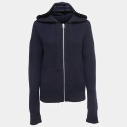 Zadig & Voltaire Encre Cashmere Knit Sixtine C Skull Hooded Sweater L