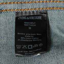 Pre Owned Zadig & Voltaire Blue Denim Base Brut Denim Jacket M