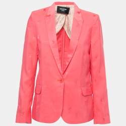 Zadig and Voltaire Pink Star Jacquard Blazer M 