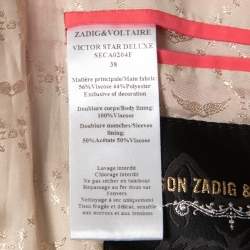 Zadig and Voltaire Pink Star Jacquard Blazer M 