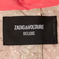 Zadig and Voltaire Pink Star Jacquard Blazer M 