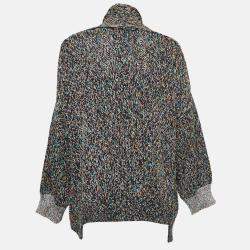 Zadig & Voltaire Multicolor Tweed Open Knitted Cardigan M/L