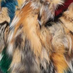 Zadig & Voltaire Multicolor Fur Sleeveless Cropped Jacket M