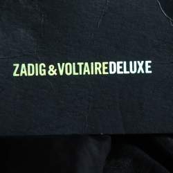مملوكة مسبقًا Zadig & Voltaire Black Sequined Track Jacket L