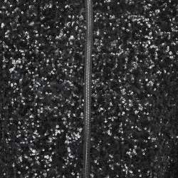 مملوكة مسبقًا Zadig & Voltaire Black Sequined Track Jacket L