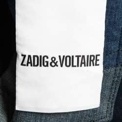 Pre Owned Zadig and Voltaire Deluxe Blue Denim Patched Mini Skirt M