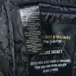 Zadig and Voltaire Navy Blue Wool Blend Ville Jacket S