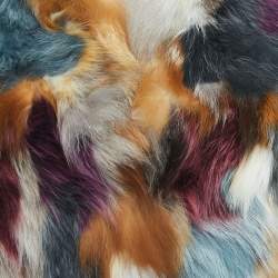 Zadig & Voltaire Multicolor Fur Sleeveless Cropped Jacket M