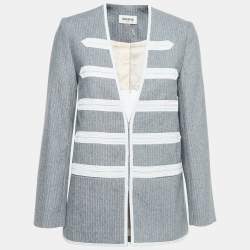 Zadig & Voltaire Grey Patterned Wool Blend Jacket S