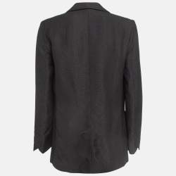 Zadig & Voltaire Black Shimmer Crepe Open Blazer S