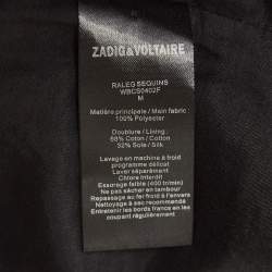 Pre Owned Zadig & Voltaire Black Sequin Raleg Mini Tube Dress M