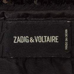 Pre Owned Zadig & Voltaire Black Sequin Raleg Mini Tube Dress M