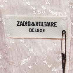 Pre Owned Zadig & Voltaire Deluxe Pink Star Jacquard Blazer M