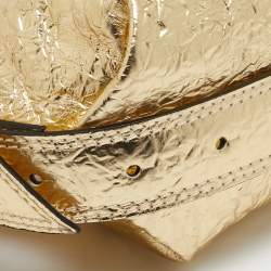 Zadig & Voltaire Gold Crinkled Leather XS Le Cecilia Bag