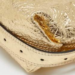 Zadig & Voltaire Gold Crinkled Leather XS Le Cecilia Bag