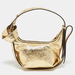 Zadig & Voltaire Gold Crinkled Leather XS Le Cecilia Bag
