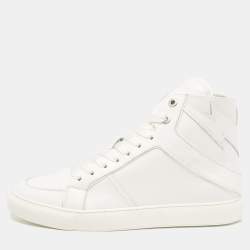 Zadig & Voltaire White Leather Flash High Top Sneakers Size 42