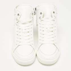 Zadig & Voltaire White Leather Flash High Top Sneakers Size 42