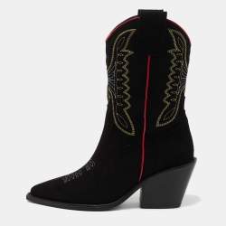Zadig & Voltaire  Black Suede Midcalf Boots Size 39
