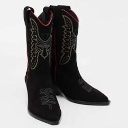 Zadig & Voltaire  Black Suede Midcalf Boots Size 39