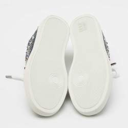 Pre Owned Zadig and Voltaire Multicolor Suede and Leather Embellished Low Top Sneakers Size 36