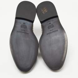 Pre Owned Zadig & Voltaire Black Leather Studded Youth Clous Oxfords Size 37