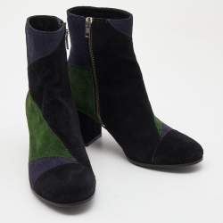 Zadig & Voltaire Tricolor Suede Ankle Boots Size 36