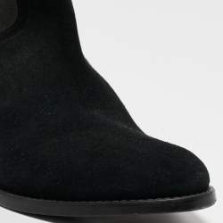 Zadig & Voltaire Black/Grey Suede Teddy Ankle Boots Size 37