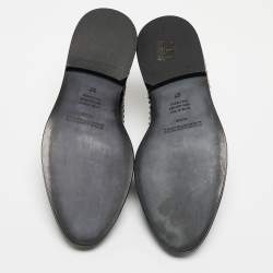 Pre Owned Zadig & Voltaire Black Leather Studded Youth Clous Oxfords Size 37